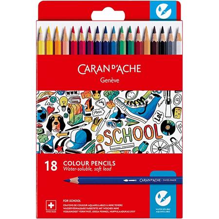 Caran d Ache Colour pencils Water-soluble 18
